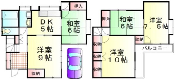 熊田宅貸家の物件間取画像